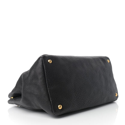 Prada Vitello Daino Tote Black 4 of 13