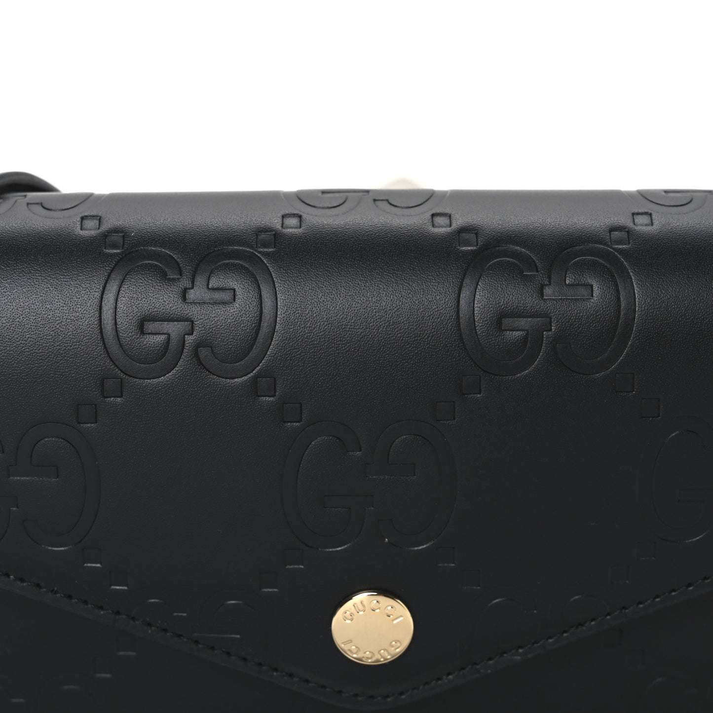 Gilbert Calfskin GG Super Mini Shoulder Bag Black