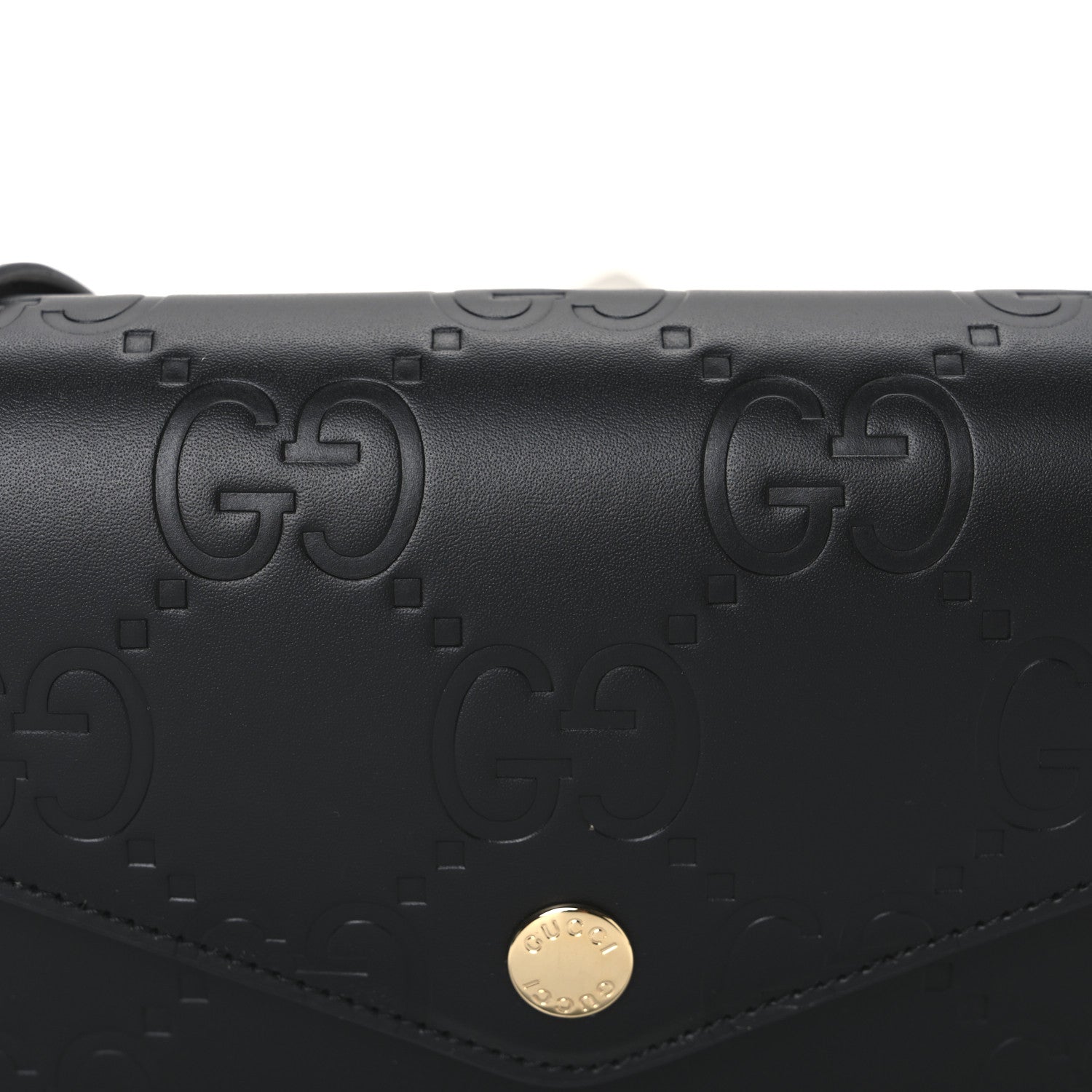 Gucci Gilbert Calfskin GG Super Mini Shoulder Bag Black 8 of 11