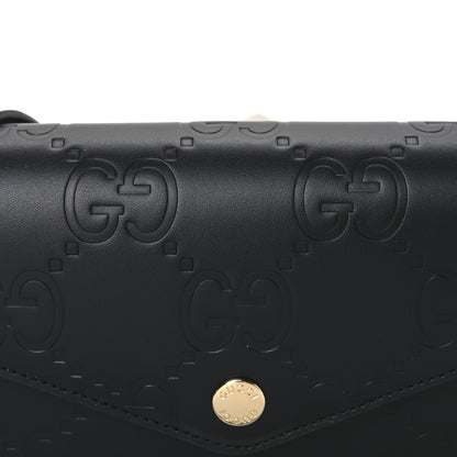 Gucci Gilbert Calfskin GG Super Mini Shoulder Bag Black 8 of 11