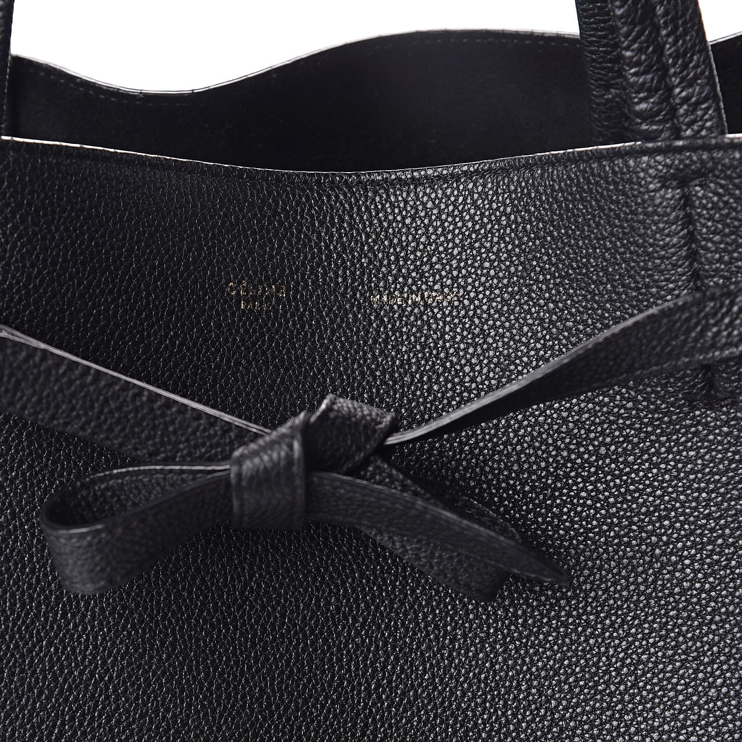 Celine Soft Grained Calfskin Medium Belt Cabas Phantom Black 7 of 9