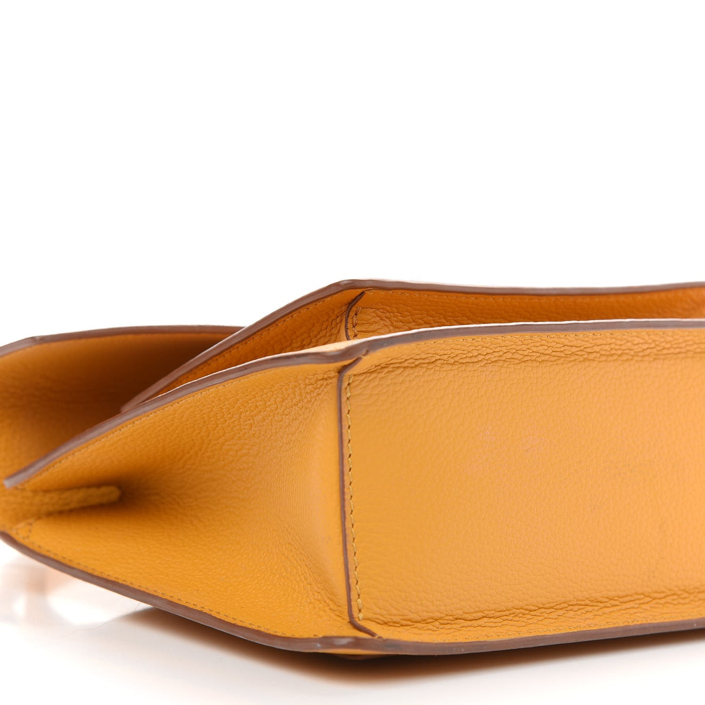 Grained Calfskin Small Patricia Satchel Golden Mango
