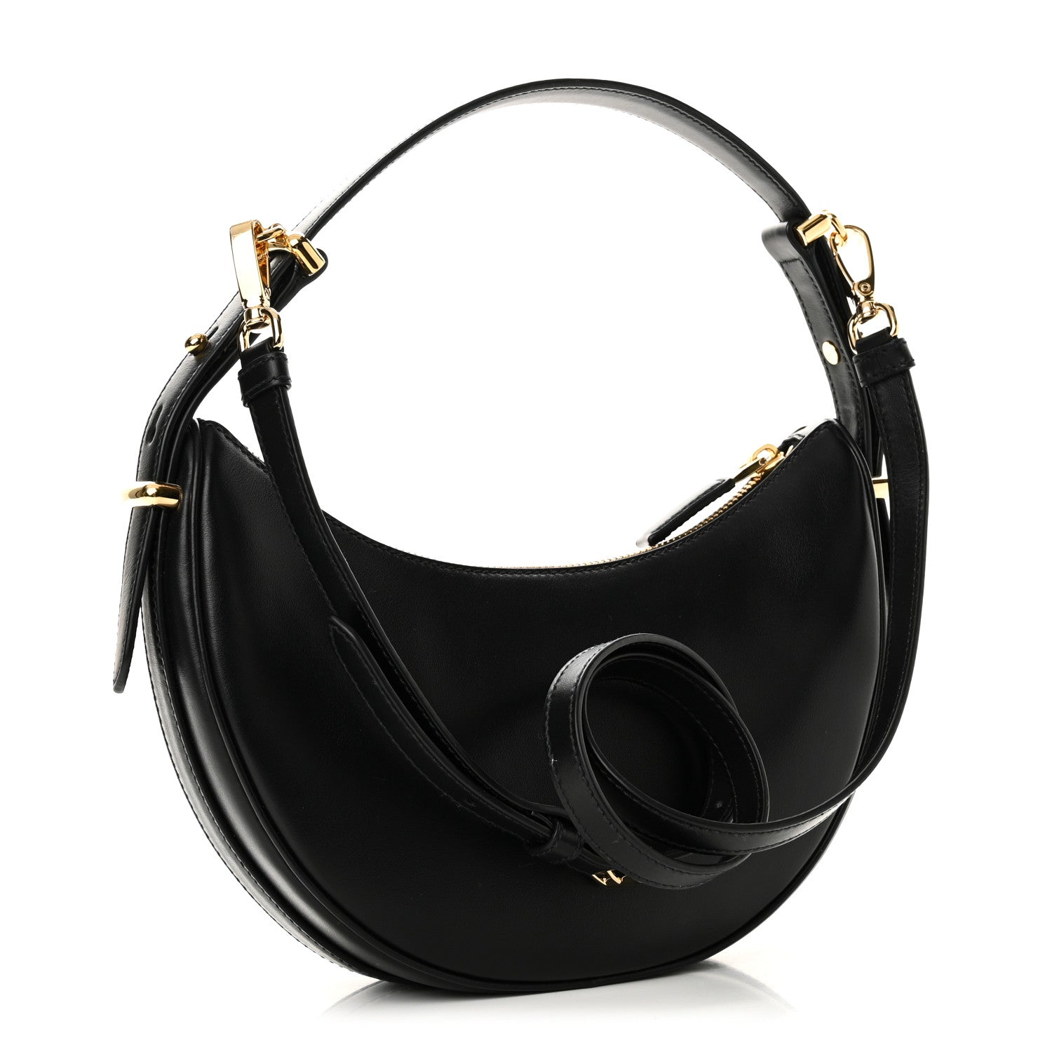 Prada Soft Calfskin Arque Shoulder Bag Black 1748147 – FASHIONPHILE