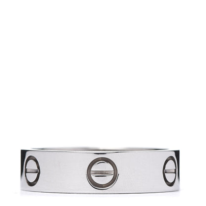 Cartier 18K White Gold 5.5mm LOVE Ring 58 8.25 1 of 4