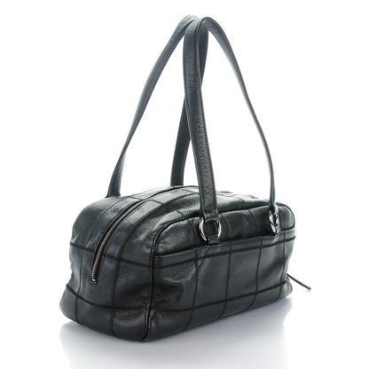 Chanel Caviar Square Stitched Shoulder Bag Black 3 of 7
