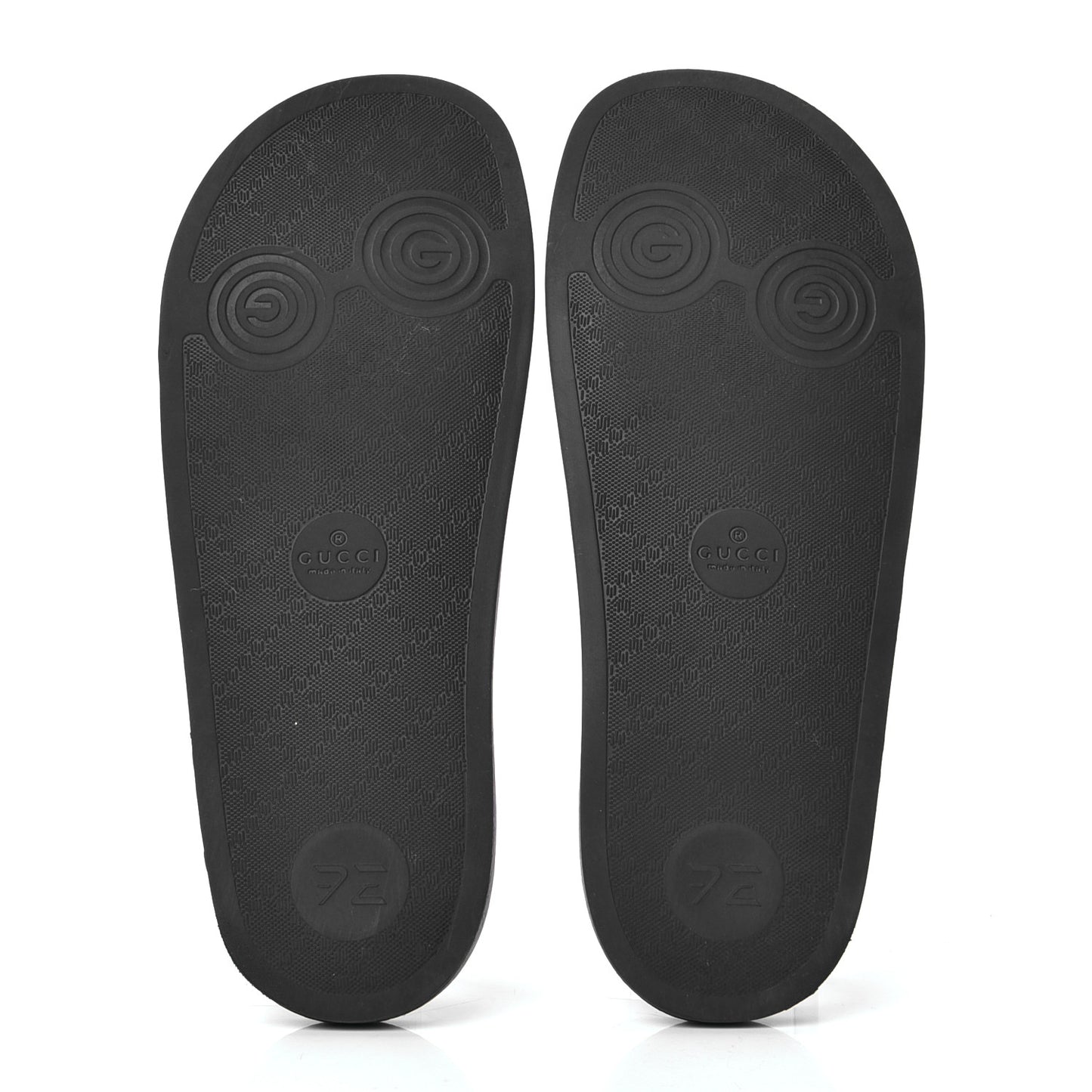 Rubber Womens Logo Slide Sandals 41 Black