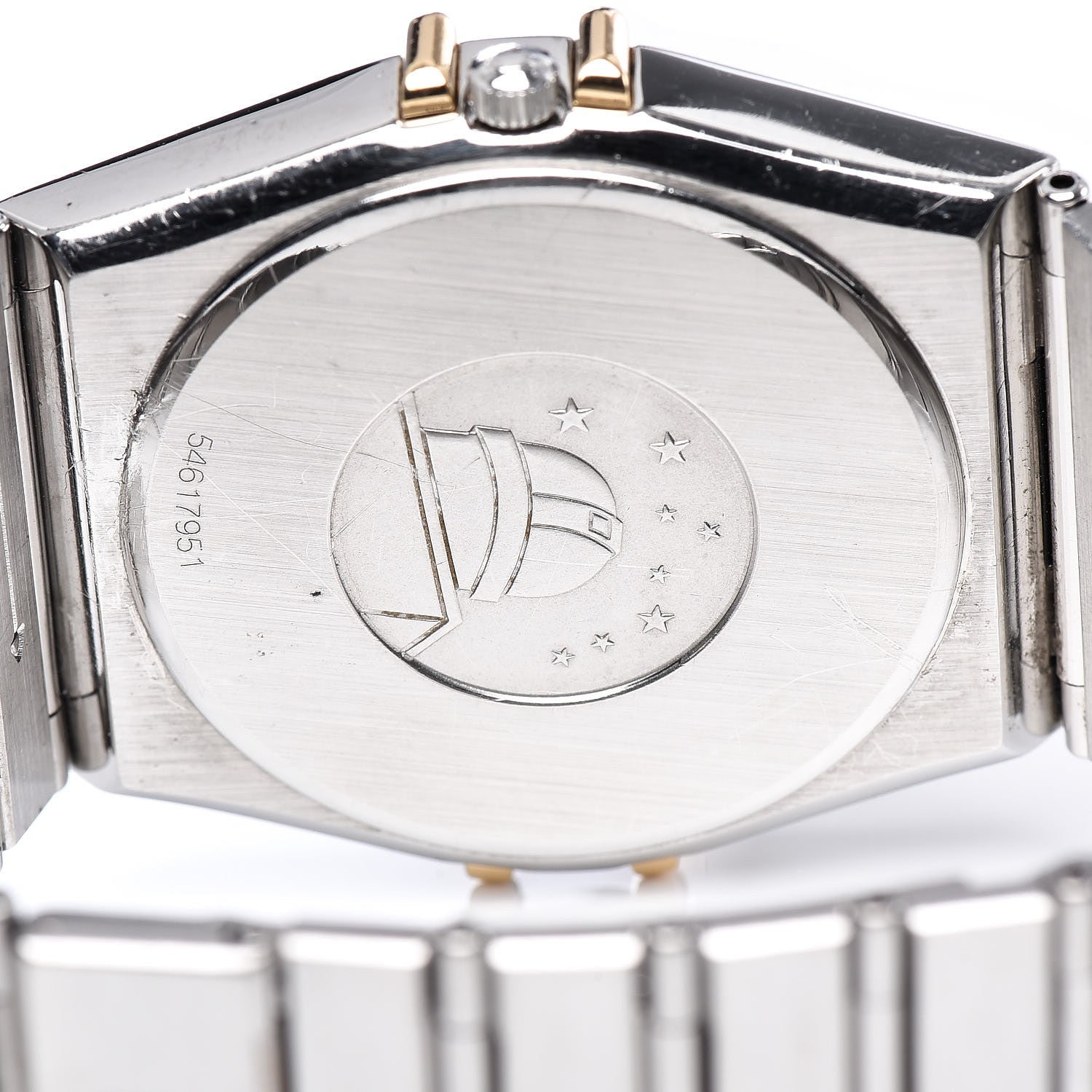 Omega Stainless Steel 18K Yellow Gold 33mm Constellation Quartz Watch Champagne 396.1075 5 of 10