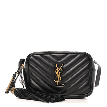 Saint Laurent Calfskin Matelasse Monogram Lou Belt Bag Black 1 of 9