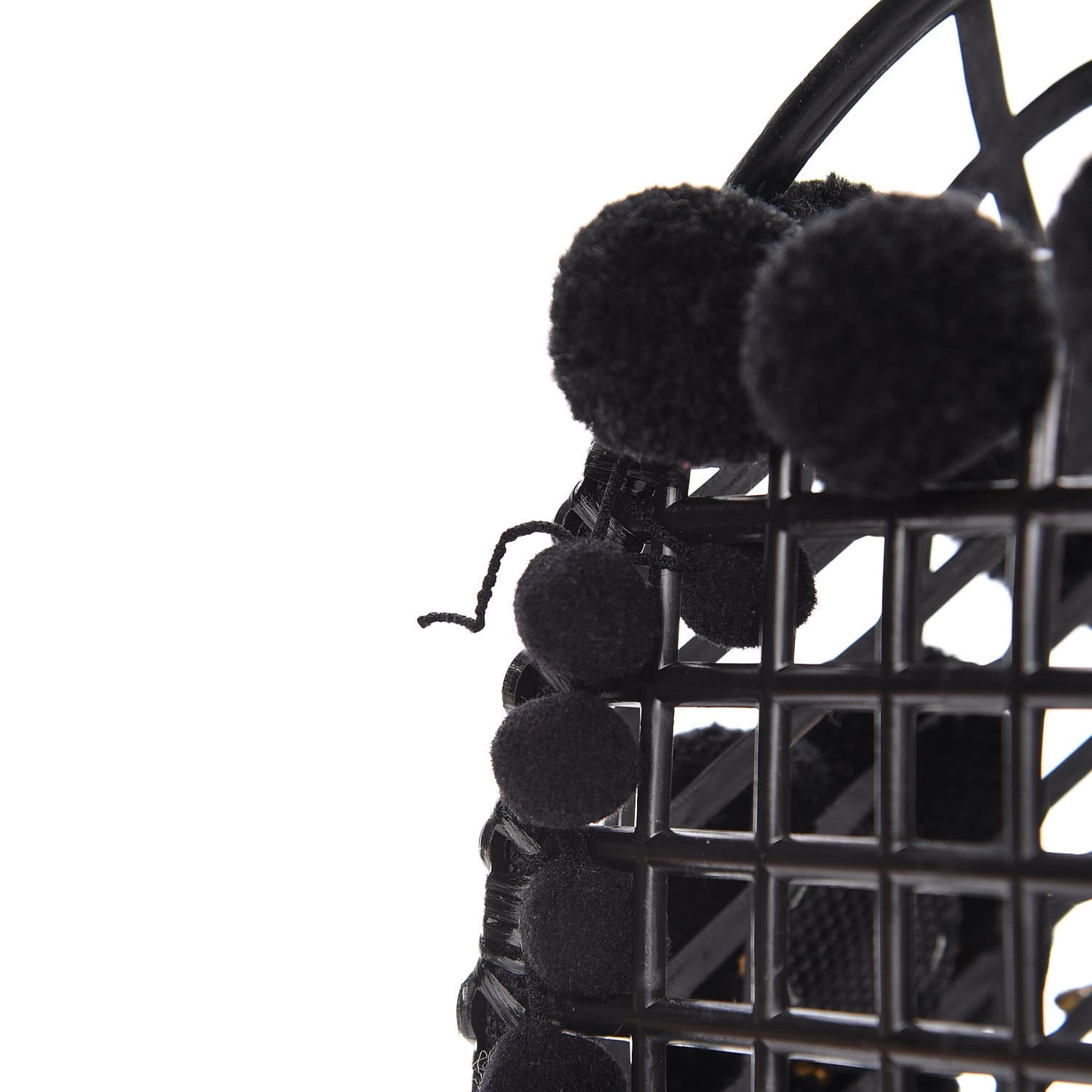 PVC Cage Market Tote Black