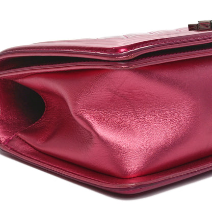 Chanel Metallic Patent Calfskin Quilted Medium Boy Flap Pink 9 of 10
