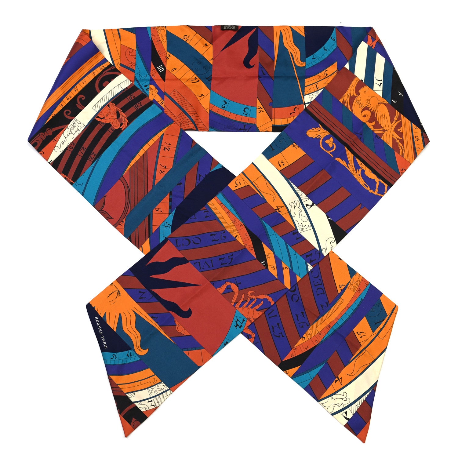 Hermes Silk Astrologie Nouvelle Maxi Twilly 1 of 4