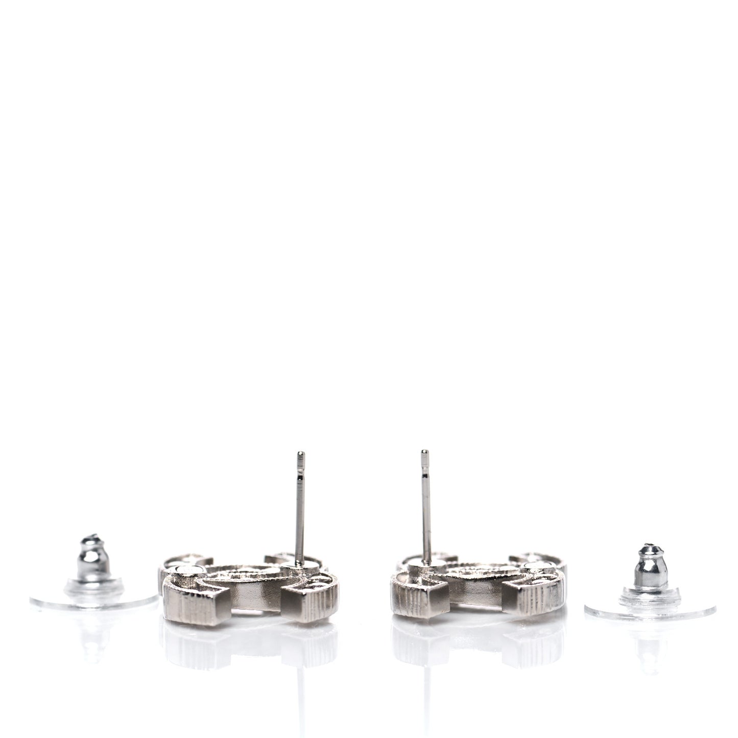 Crystal CC Earrings Silver