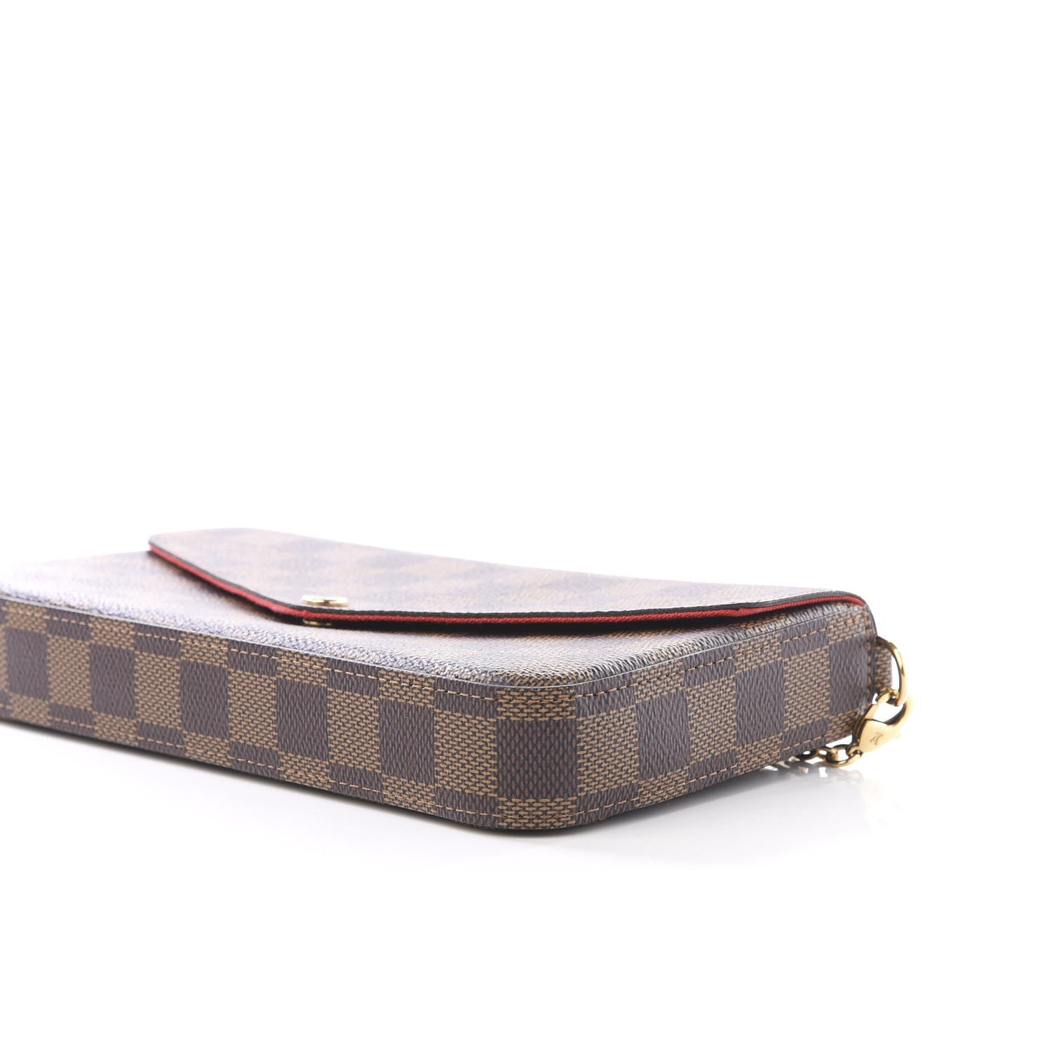 Louis Vuitton Damier Ebene Pochette Felicie Chain Wallet 6 of 11