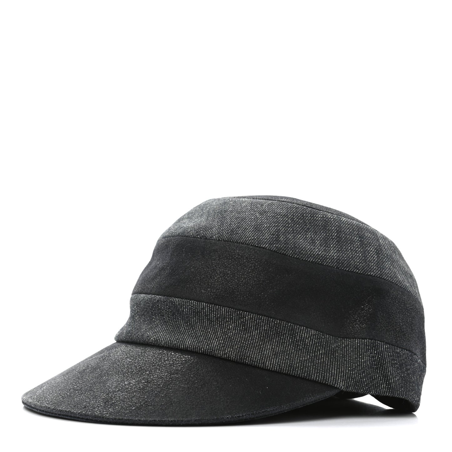 Goatskin Cotton Linen Cap 56 Black