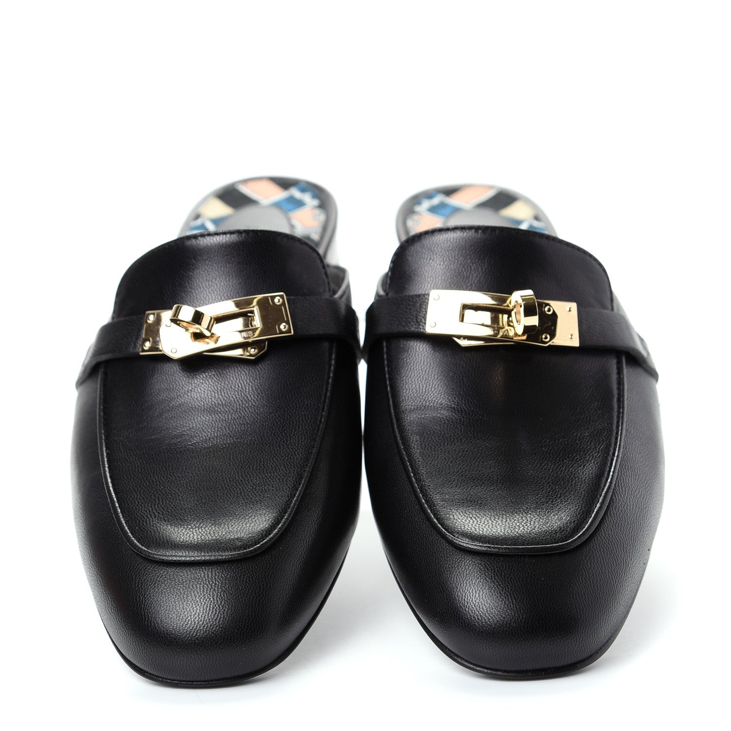 Hermes Goatskin Oz Mules 36 Black 5 of 11