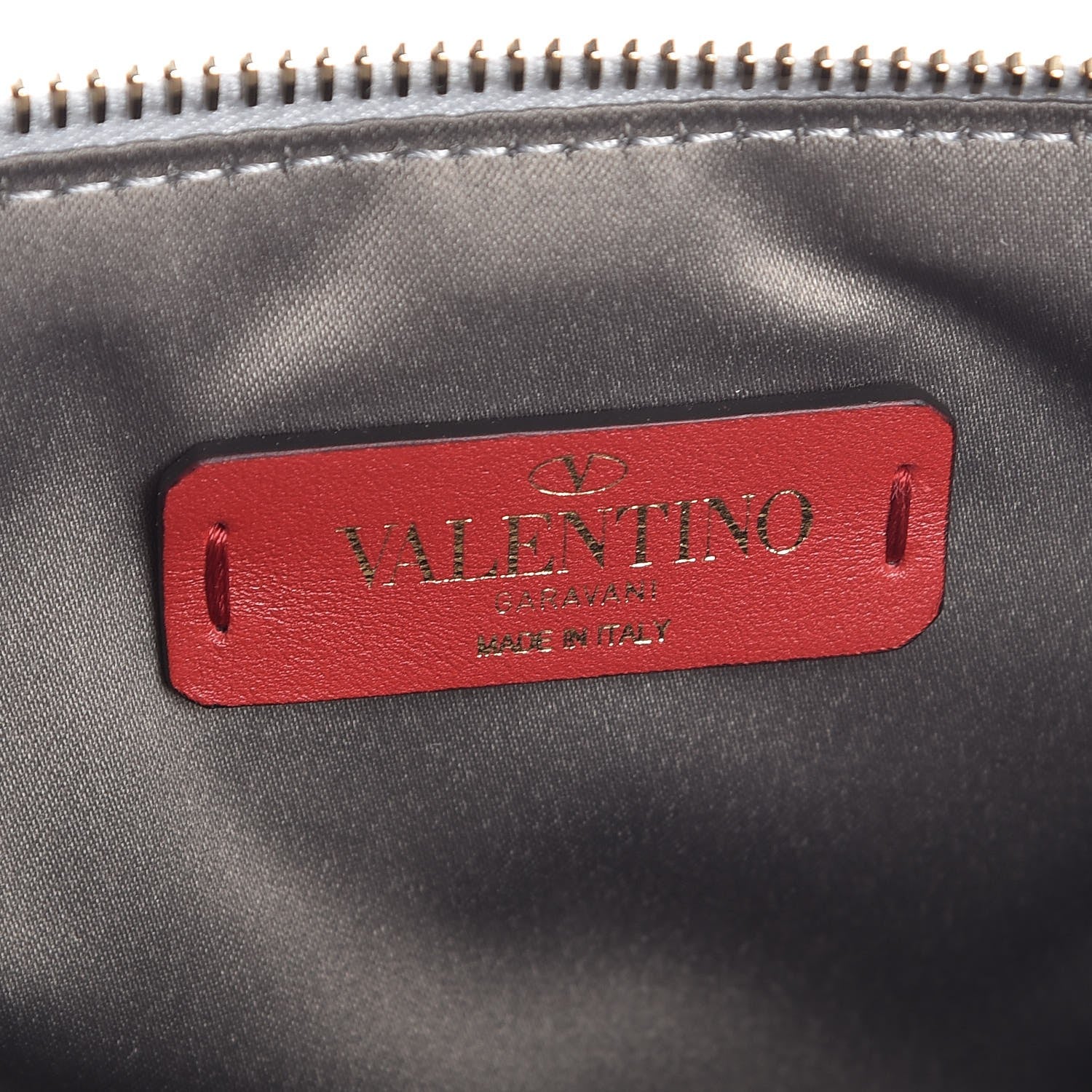 Valentino Garavani Nappa Candystud Zip Pouch Pastel Grey 6 of 8