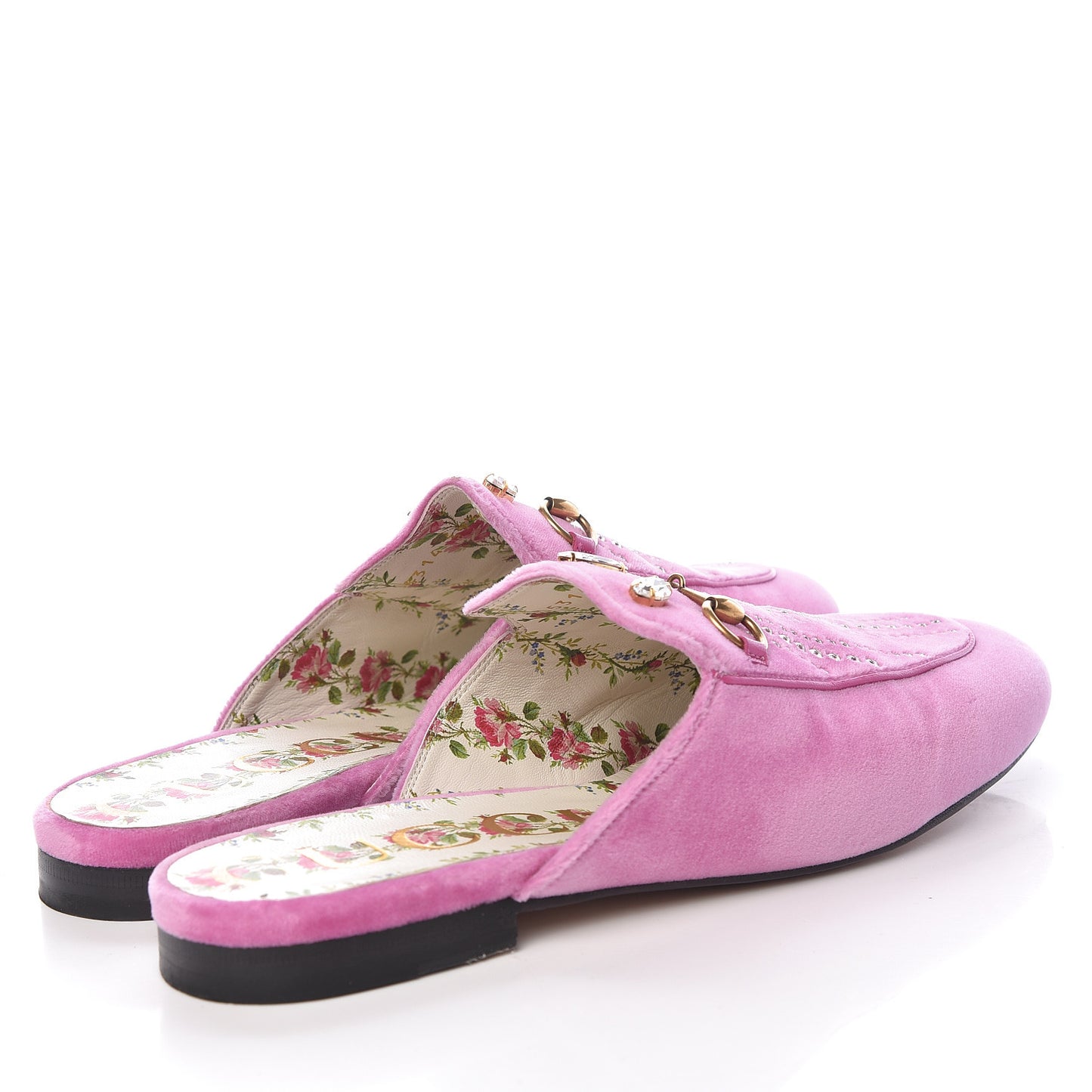 Velvet Marquise Crystals Womens Princetown Slippers 39.5 Malva Dark Malva