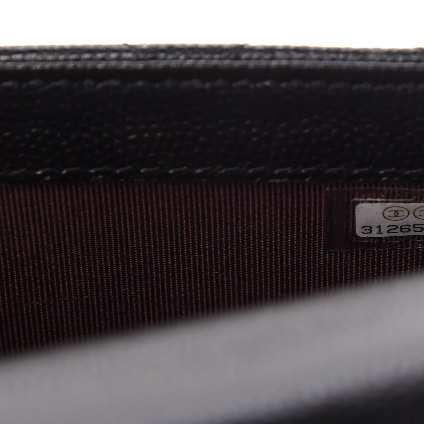 Caviar Quilted Flap Phone Holder With Chain Black