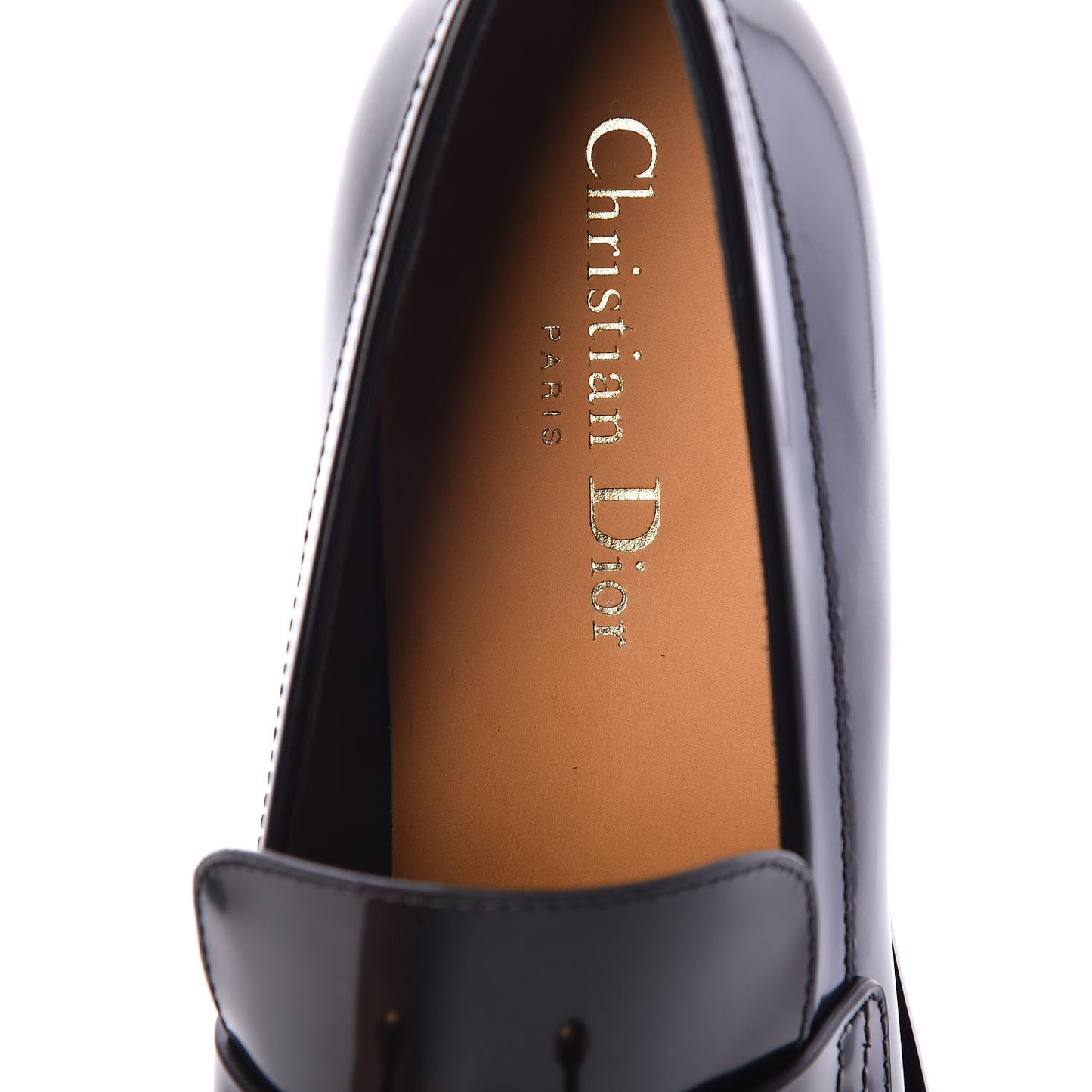 Shiny Calfskin Diordirection Loafers 37 Black