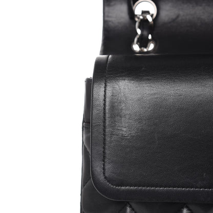 Chanel Lambskin Quilted Jumbo Double Flap Black 10 of 15