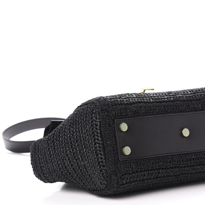 Saint Laurent Raffia Baby Monogram Downtown Cabas Black 8 of 10