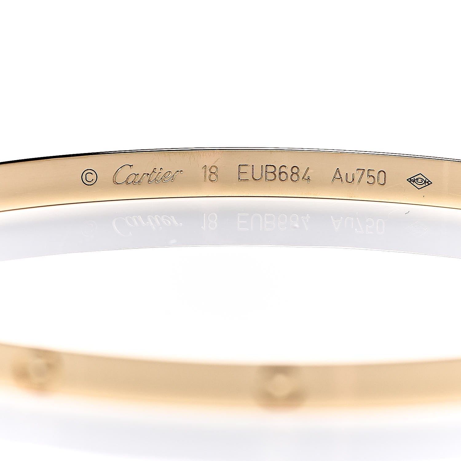 Cartier 18K Yellow Gold Small LOVE Bracelet 18 4 of 6