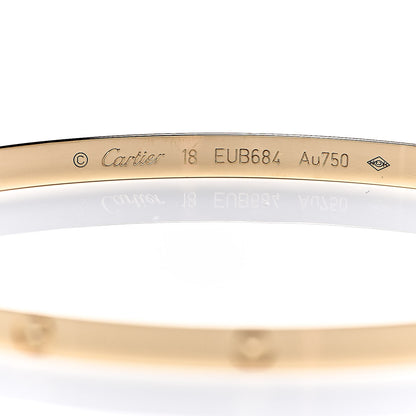 Cartier 18K Yellow Gold Small LOVE Bracelet 18 4 of 6