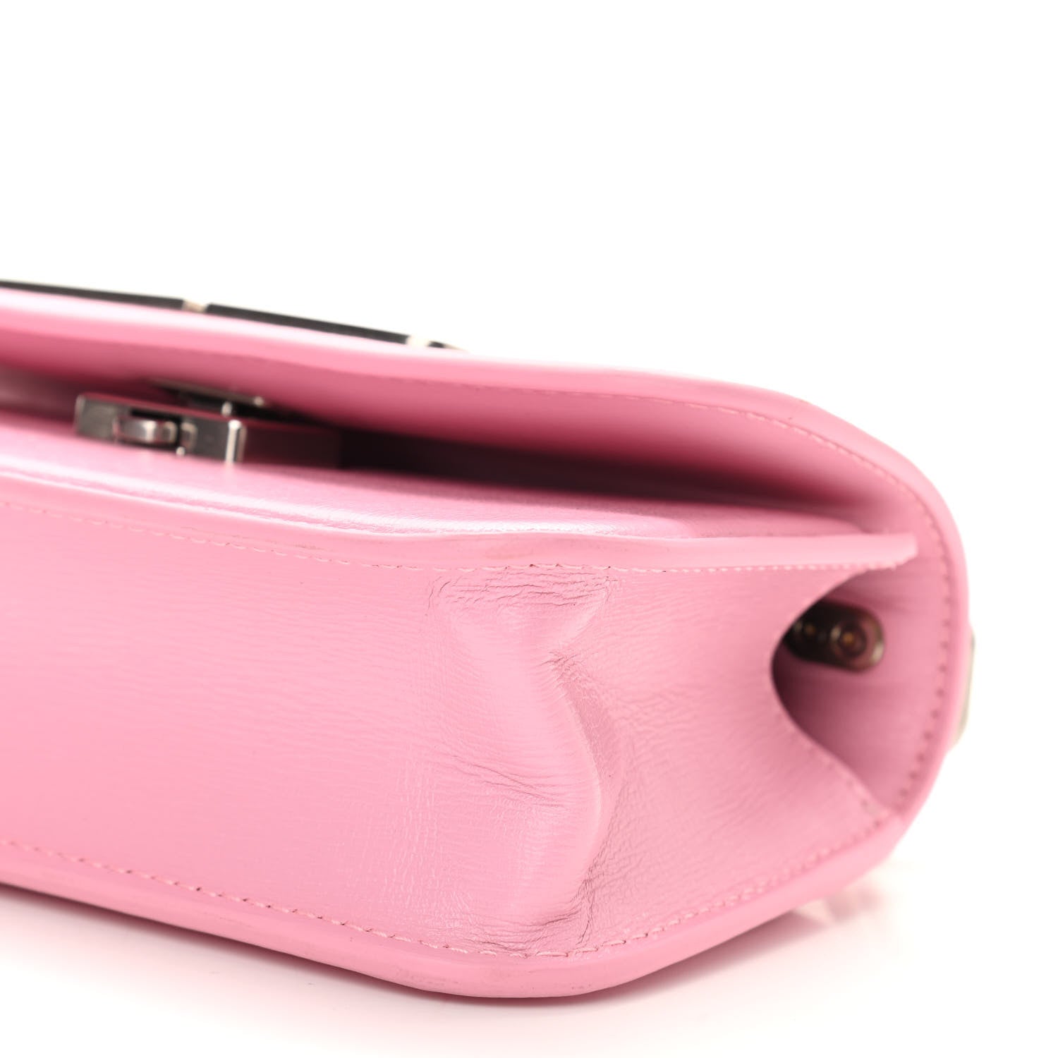Balenciaga Calfskin Stripe Embossed Gossip Chain Bag XS Candy Pink 9 of 9