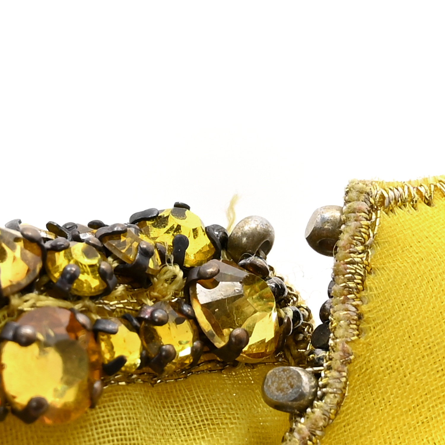 Gucci Crystal Fabric Bow Brooch Yellow 5 of 6