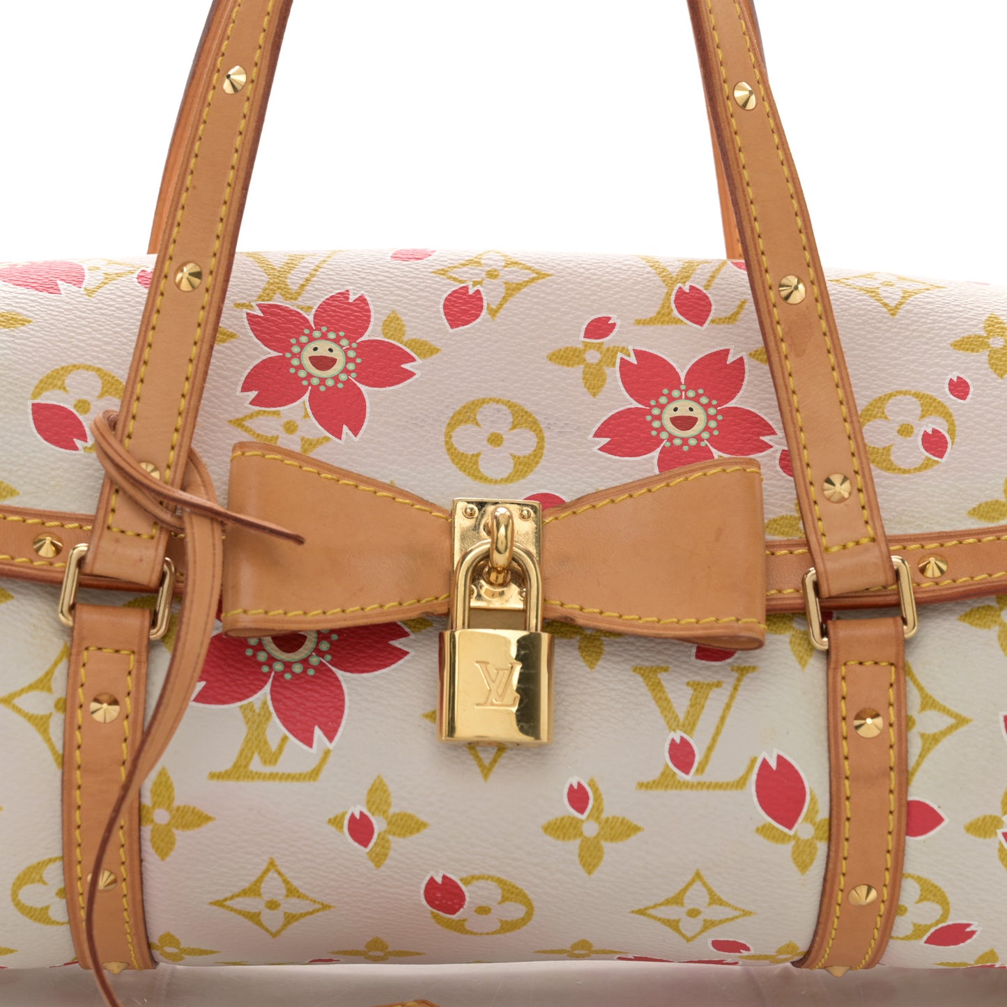 LOUIS VUITTON Monogram Cherry Blossom Papillon Red Creme