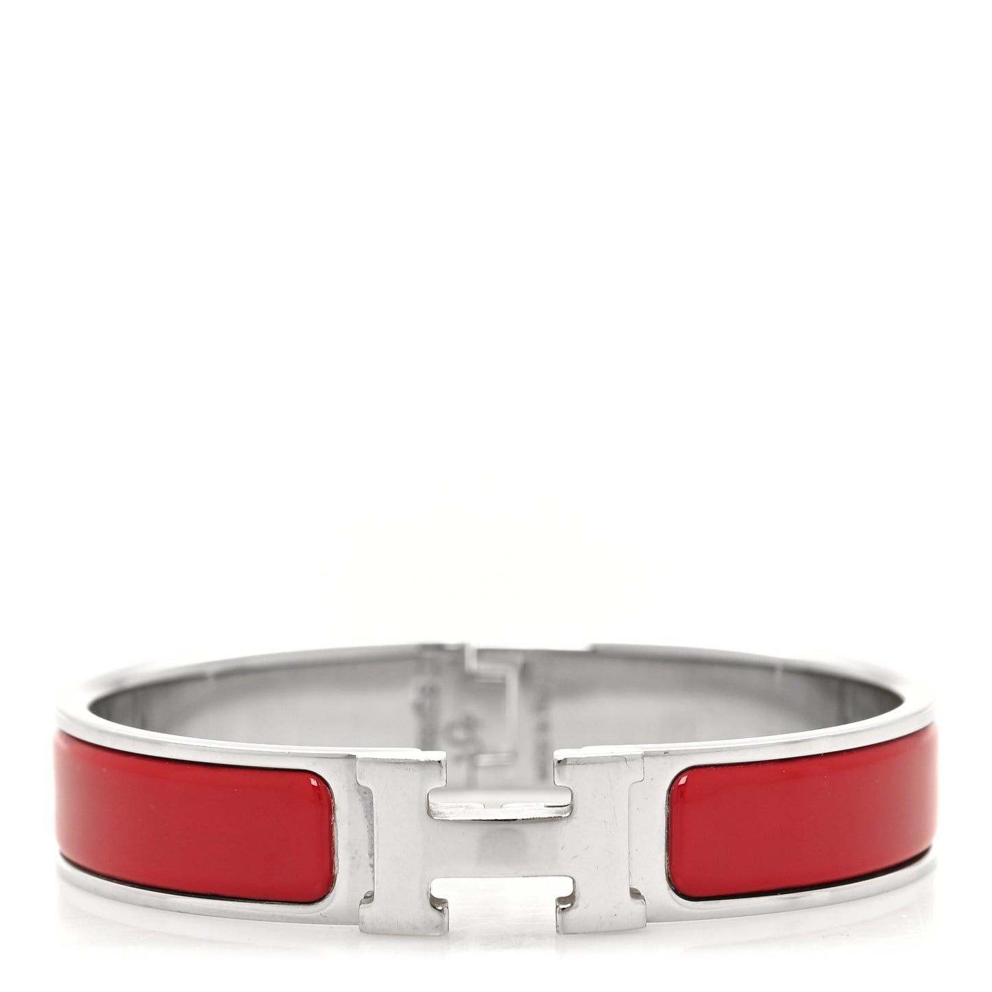Enamel Narrow Clic Clac H Bracelet GM China Red