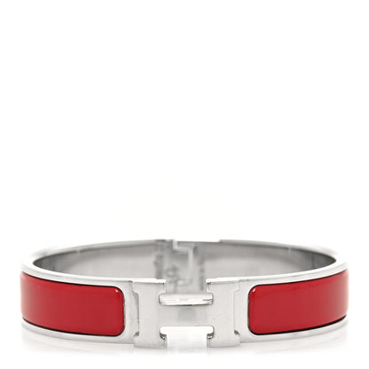 Hermes Enamel Narrow Clic Clac H Bracelet GM China Red 1 of 4