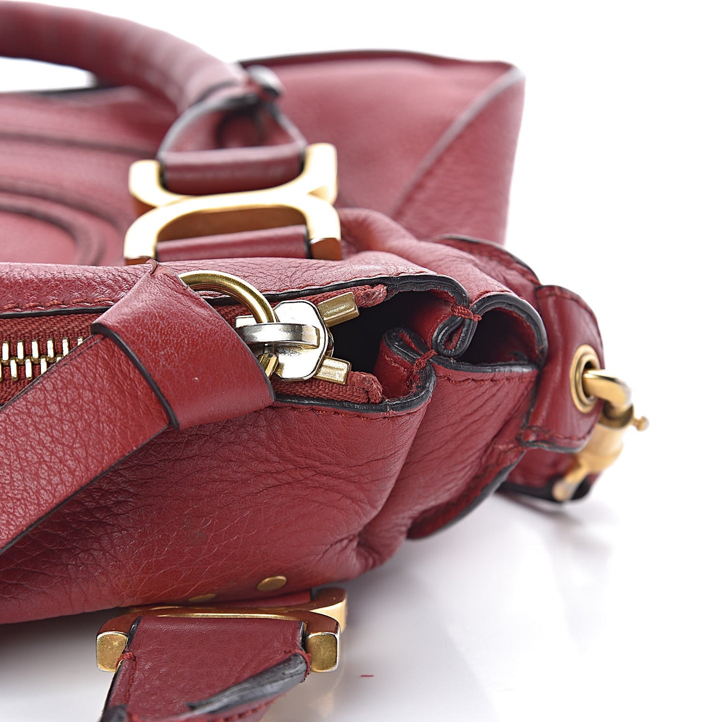 Calfskin Medium Marcie Satchel Berry Cupcake