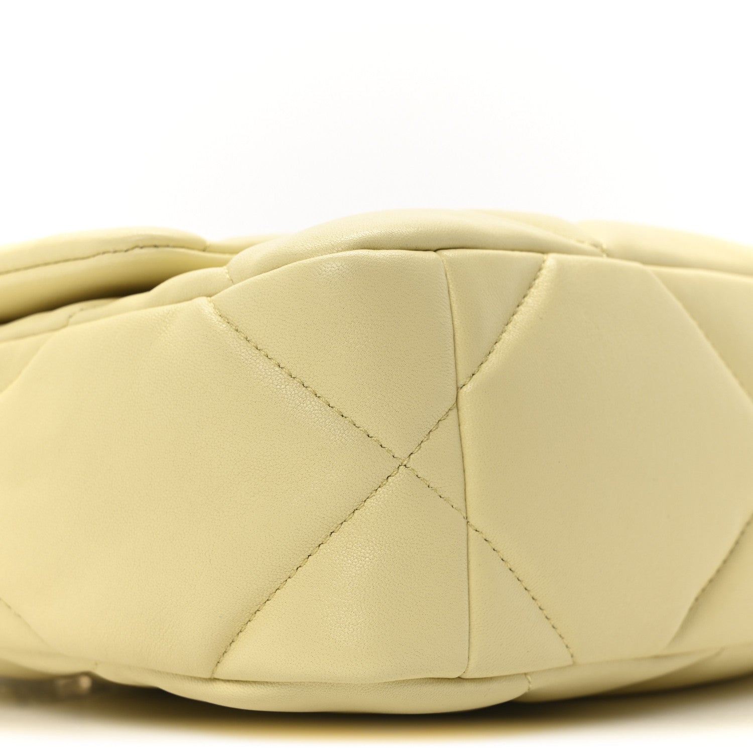 Chanel Lambskin Quilted Medium Chanel 19 Flap Light Yellow 9 of 10