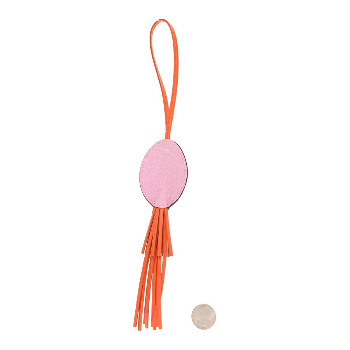 Hermes Epsom Swift Pouple Bag Charm Mauve Sylvestre Feu White 2 of 5