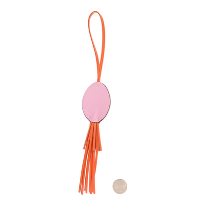 Hermes Epsom Swift Pouple Bag Charm Mauve Sylvestre Feu White 2 of 5