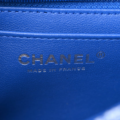 Chanel Tweed Quilted Mini Rectangular Flap Blue White 6 of 11
