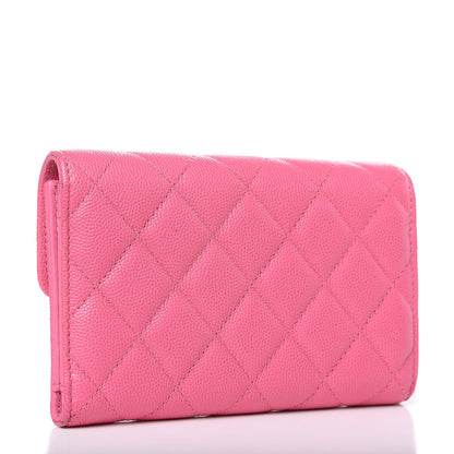 Chanel Caviar Quilted Medium Flap Wallet Pink 3 of 11