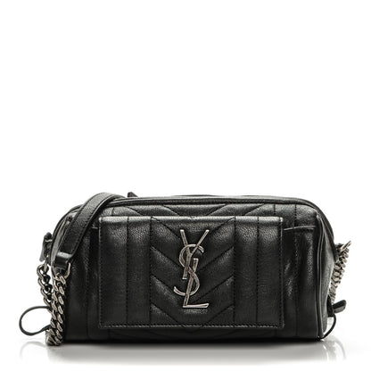 Saint Laurent Lambskin Matelasse Monogram East West Rider Bag Black 1 of 6