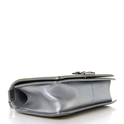 Chanel Metallic Patent Calfskin Quilted Medium Boy Flap Silver 4 of 15