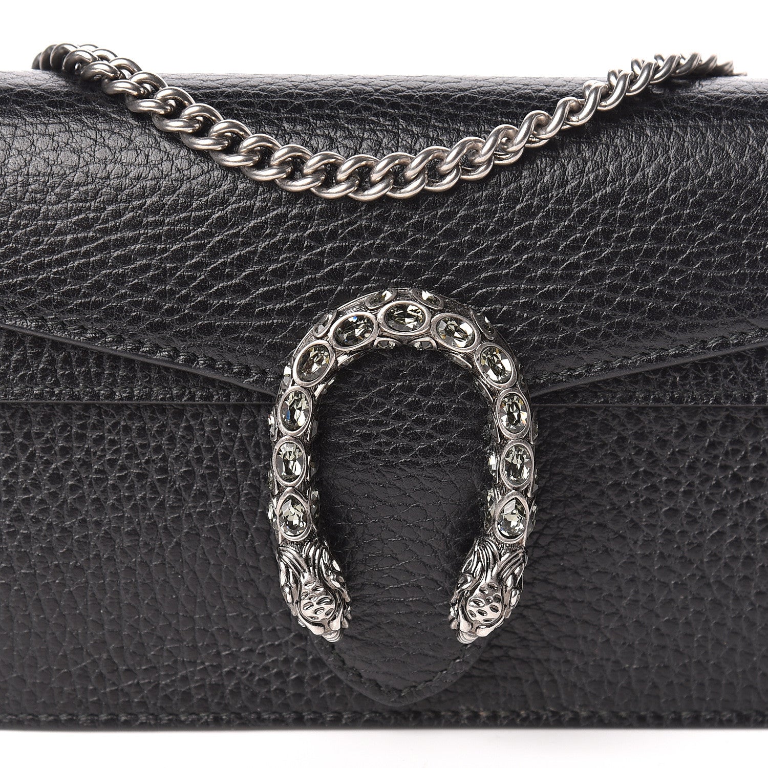 Gucci Calfskin Super Mini Dionysus Shoulder Bag Black 9 of 9