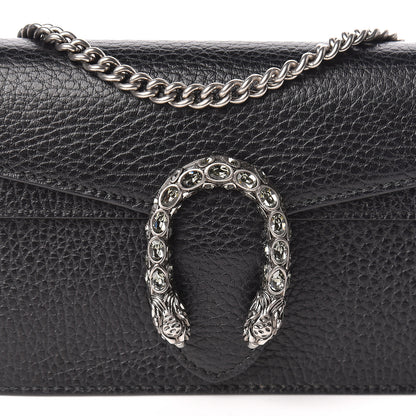 Gucci Calfskin Super Mini Dionysus Shoulder Bag Black 9 of 9