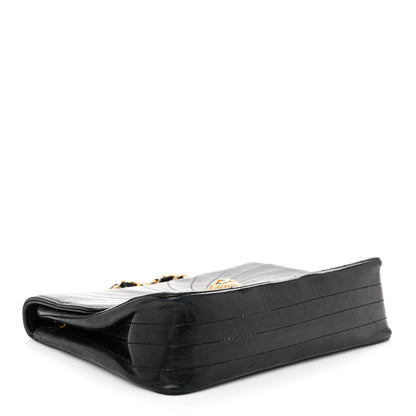 Chanel Lambskin Stitched Single Flap Black 4 of 14