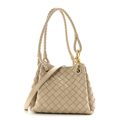Bottega Veneta Nappa Intrecciato Small Parachute Shoulder Bag Ecru 1 of 9