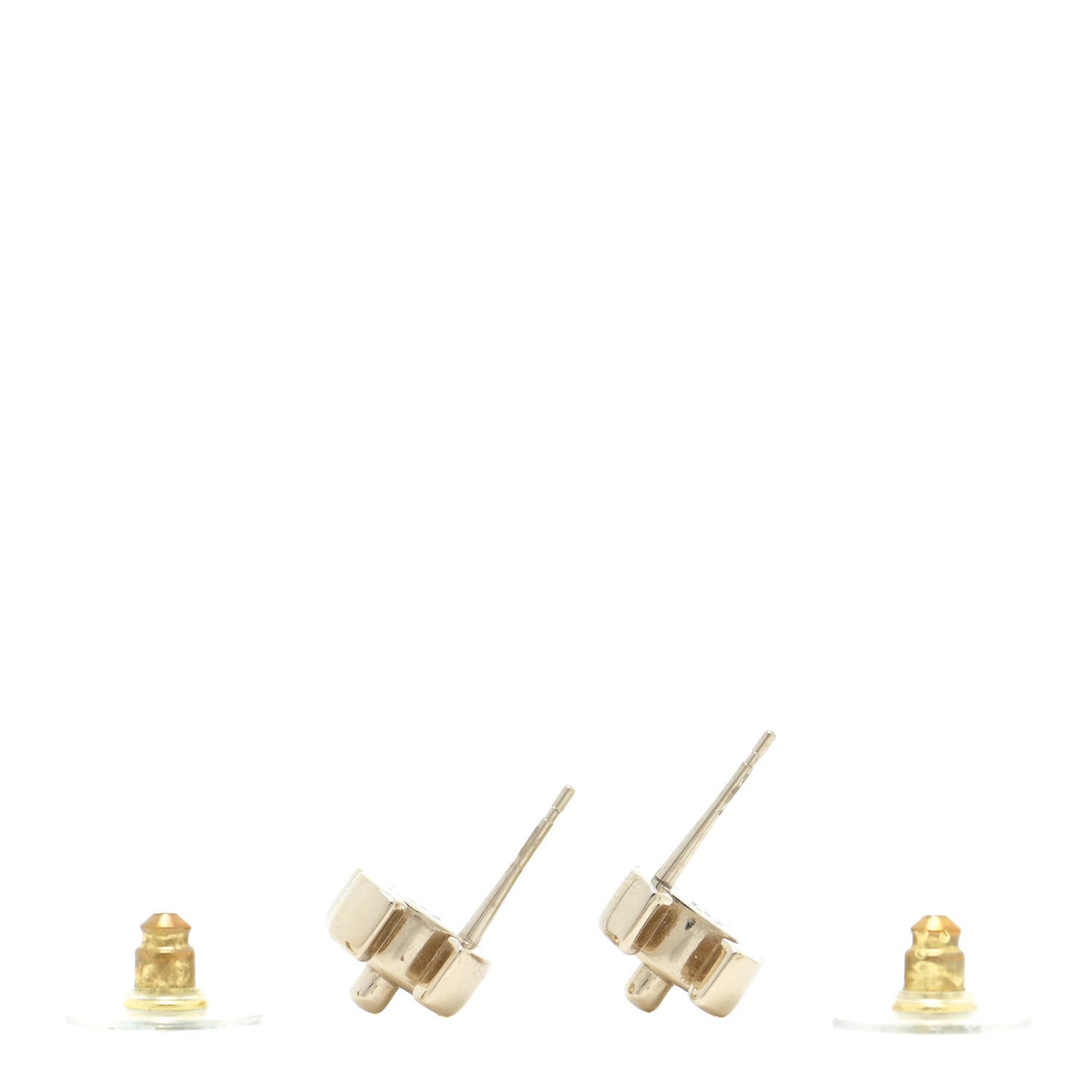 Metal CC Turnlock Earrings Gold