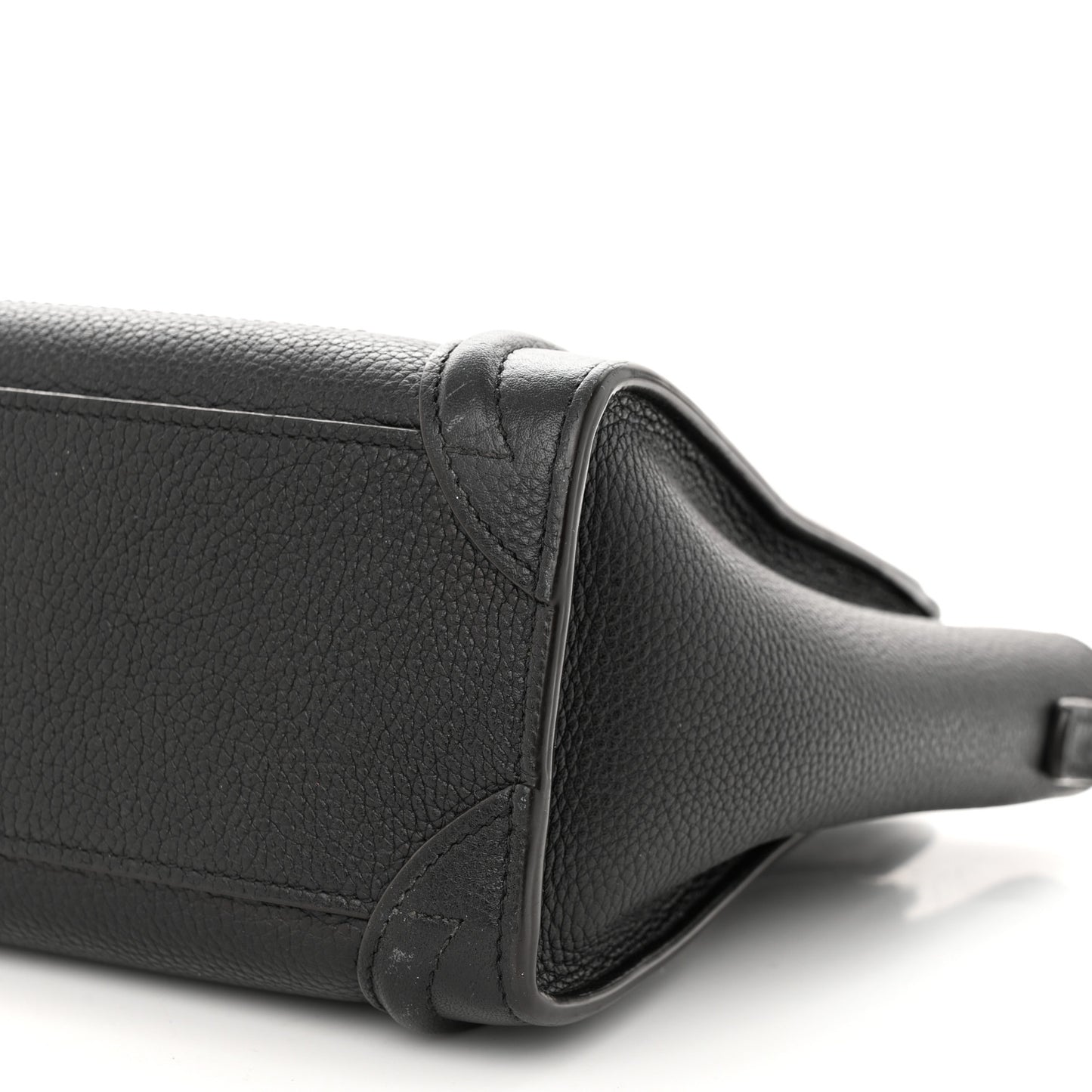 Drummed Calfskin Nano Luggage Black