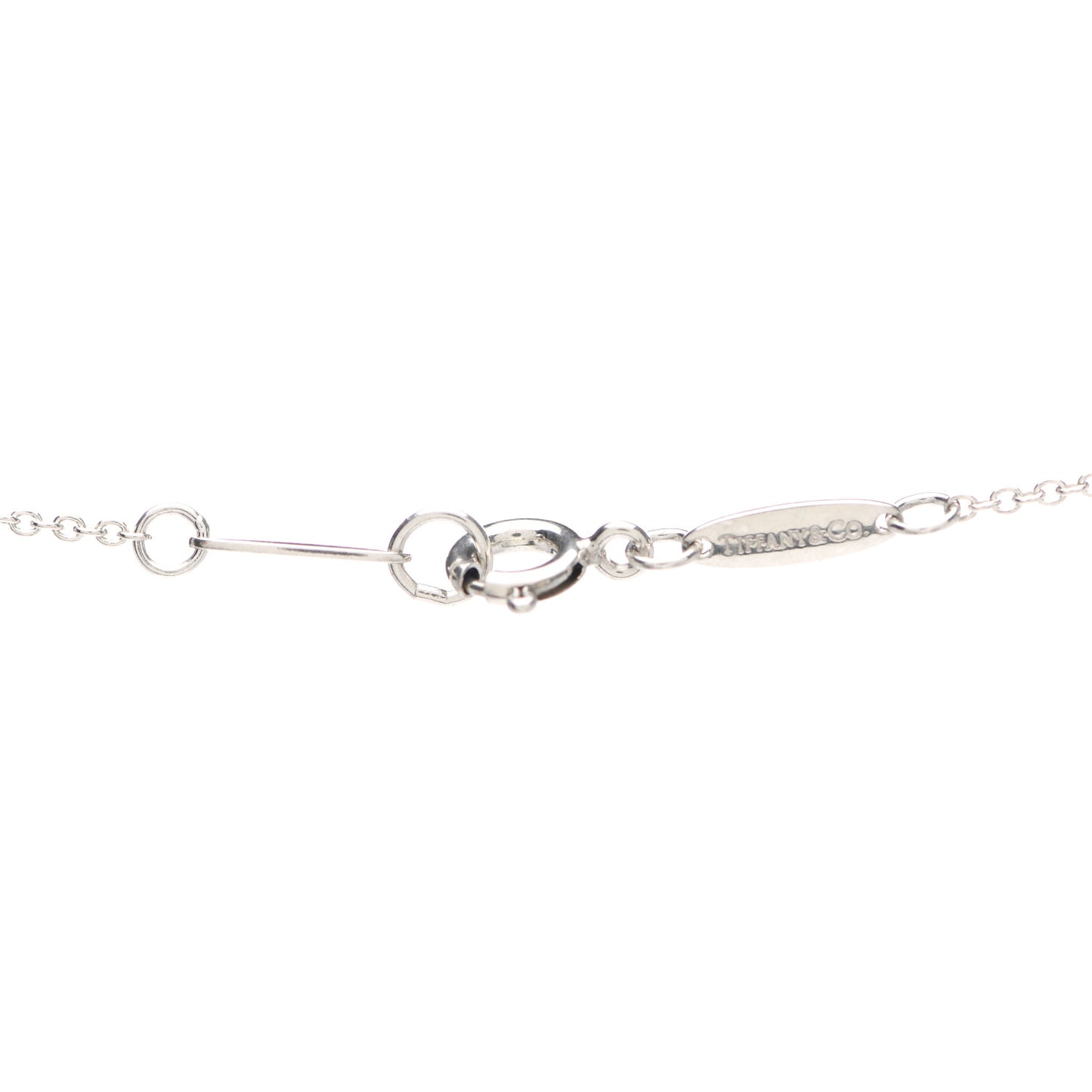 Sterling Silver 16mm Elsa Peretti Open Heart Pendant Necklace