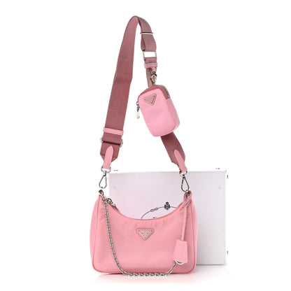 Prada Nylon Re-Edition 2005 Shoulder Bag Rosa 12 of 12