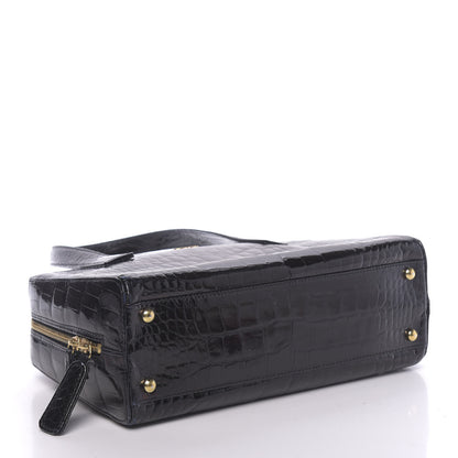 Chanel Alligator Bowler Bag Black 4 of 11