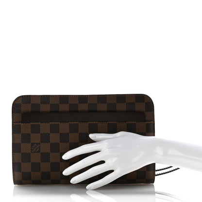 Louis Vuitton Damier Ebene Pochette Saint Louis Clutch 2 of 9